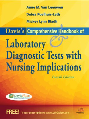 cover image of Davis's Comprehensive Handbook of Laboratory and Diagnostic Tests with Nursing Implications